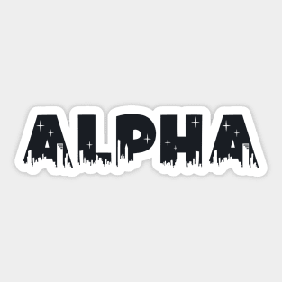 Alpha Cityscape Letter Sticker